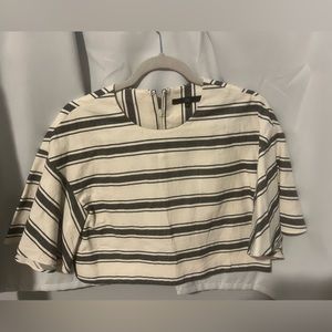 Tibi cropped stripped top